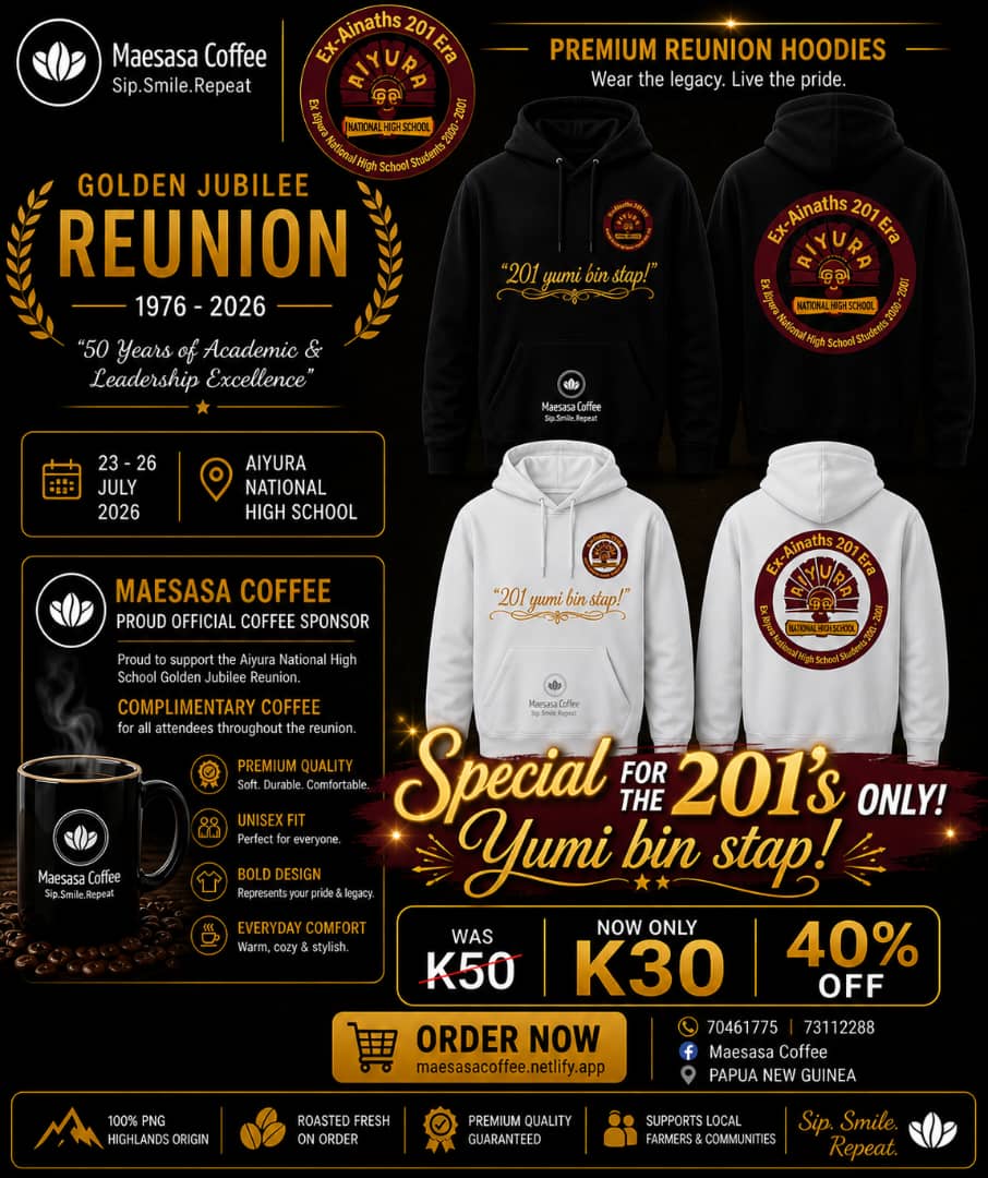 Official Aiyura Golden Jubilee Reunion flyer