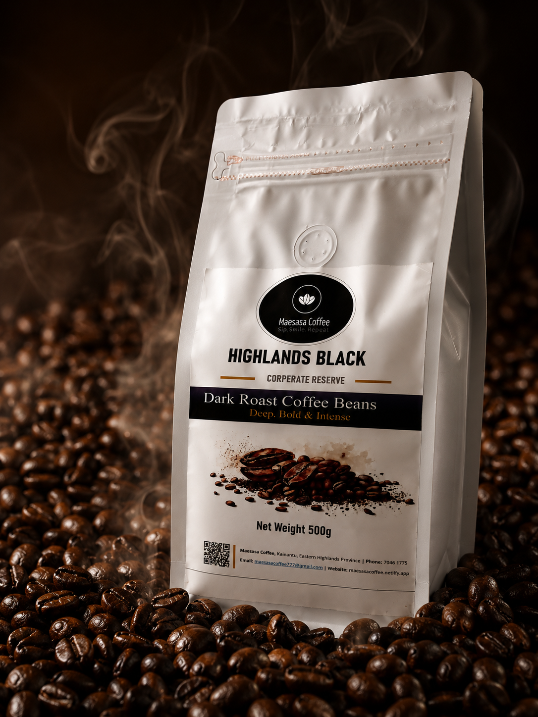Highlands Black Corporate Reserve dark roast coffee beans