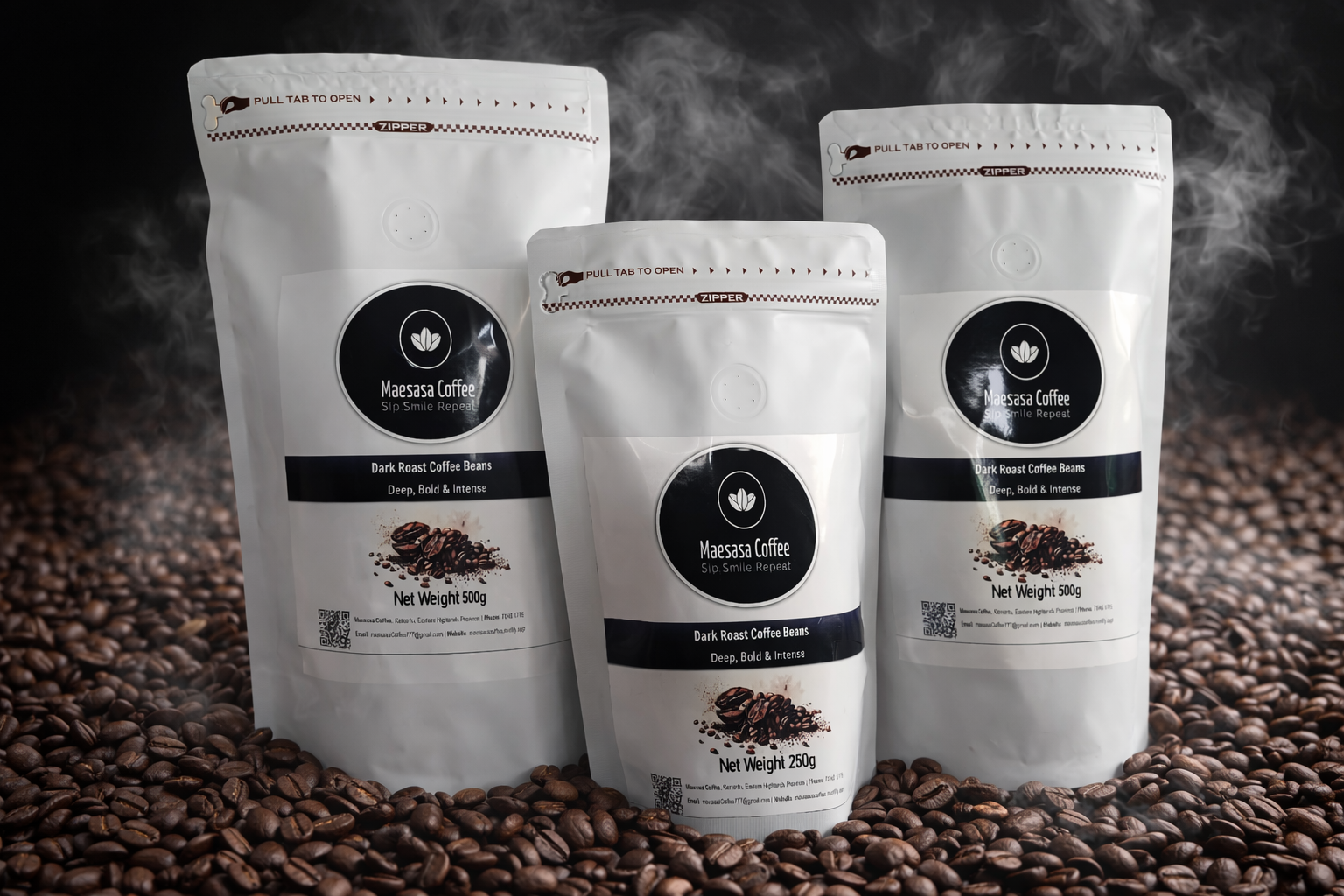 Maesasa Coffee Highlands Black premium packaging